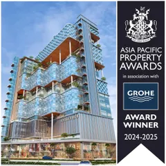 This is the award-winning Fintech Commercial hub in GIFT City, a project inspired by the dynamic nature of the stock market. The varying block heights symbolize financial fluctuations, creating a structure that is both an architectural statement and a reflection of its purpose. It's designed to be a future-ready space for innovation in finance.
