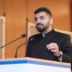 Addressing professionals at a national program organized by the All India Management Association (AIMA). I specialize in conducting seminars on topics like Central Vigilance Commission (CVC) guidelines for corporate audiences.