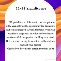 The 11-11 portal is a powerful gateway for manifestation and spiritual connection. I explain the significance of this date in numerology, which offers a unique opportunity to heighten your intuition, leave the past behind, and manifest the life you desire.
