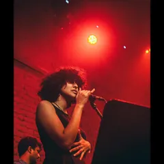 Another angle from the Antisocial gig. The lighting and atmosphere of a club show allow for a different kind of emotional expression, and I'm adept at tailoring my performance to fit that vibe.
