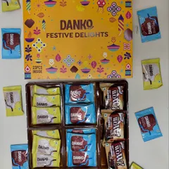 This Diwali, give the gift of happiness with Danko's Festive Delights. This box contains 23 pieces of assorted chocolates and brownies, perfect for sharing with family and friends.