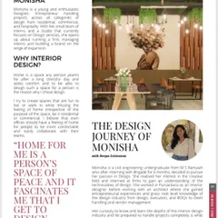 Another page from my feature in Livpro Magazine, detailing my design journey and professional background.