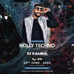 Announcing a 'Bolly Techno' night at The Fixx. This showcases my unique blend of genres.