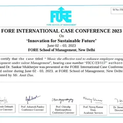 Our founder, Amit Das, presented a case at the FORE International Case Conference on how music can enhance employee engagement and skill development.