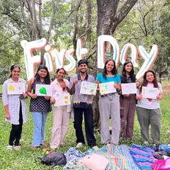This is the happy result of Day 1. A group of amazing people, many of whom had never painted before, proudly showing their first watercolor pieces. This is proof that you don't need any experience, just a willingness to try.