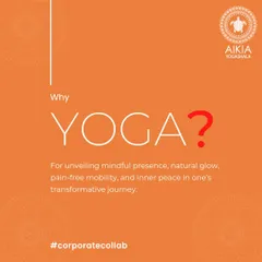 Why yoga for your company? This graphic explains how yoga unveils mindful presence, pain-free mobility, and inner peace, all within one transformative journey for your team.