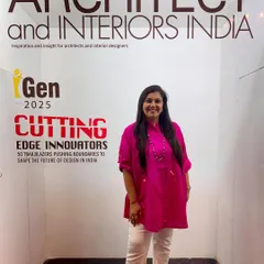 Posing proudly at the iGEN 2025 awards event. Being named one of the top 50 trailblazers shaping the future of design in India is an incredible honor.