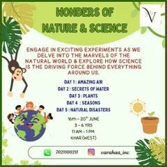 In our "Wonders of Nature & Science" camp, we explore the science behind the world around us. Each day focuses on a new theme, from the secrets of water and plants to the science of seasons and natural disasters.