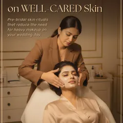 Your wedding glow starts with healthy skin, not heavy makeup. My pre-bridal skin rituals are designed to create a naturally radiant canvas, ensuring you look and feel your absolute best on your special day.