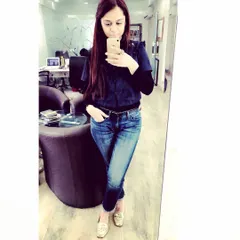 A typical mid-week office outfit for me. I love mixing classic pieces like this navy shirt and denim with unique accessories like these metallic loafers to elevate a simple look.