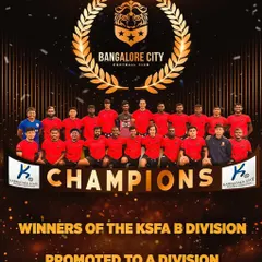 Champions of the KSFA B Division and promoted to A Division. This poster marks a significant milestone in our journey.