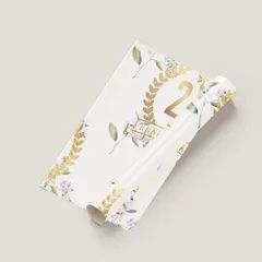 The beauty of a cohesive visual story is in the details. I designed this custom gift wrap for a 25th anniversary, using a delicate lilac and gold theme to ensure even the smallest elements of the celebration felt personal and luxurious.