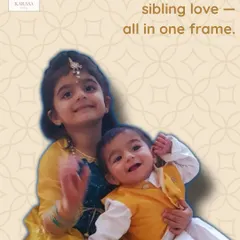There's nothing sweeter than this bond. I love creating traditional looks for siblings, like this matching yellow set, ensuring even the littlest brother can twin with his big sister in comfort.