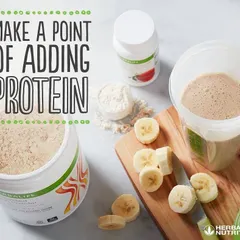 Protein is a key building block for a healthy body, helping with muscle repair and keeping you full. We create personalized plans that show you how to easily incorporate the right amount of protein into your diet, often using simple meal replacements like this banana shake.