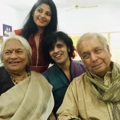 With my dear Guru, the legendary Kumudini Lakhia. I am forever indebted to her for the beautiful and inspiring choreographies she created for us.