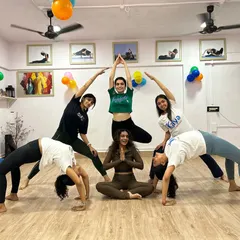 This is our Kaya Family. We support, lift, and grow with each other, creating beautiful shapes and even better friendships on and off the mat.