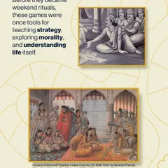 Before they were weekend rituals, these games were tools for teaching strategy and exploring morality. This image reflects the deep cultural history behind the board games we play today.