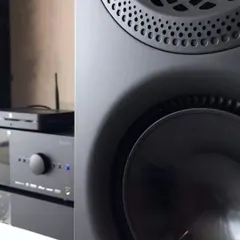 A great sound system is about the right combination of components. Here, a high-performance Paradigm speaker is paired with a quality amplifier, a setup we configure to ensure you get the best possible audio from your investment.