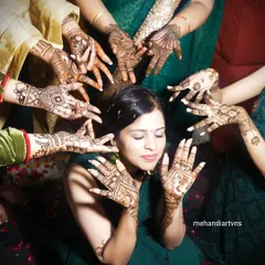 A fun group photo from a mehandi party. I love being part of these happy moments and providing beautiful henna for the bride and her friends and family.