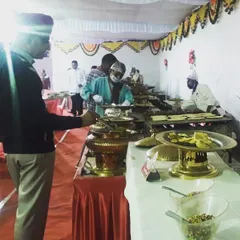 Our live cooking setup at the Pali wedding. We bring our entire kitchen and team to your location to ensure the food is fresh, hot, and authentic.