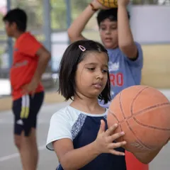 Look at that focus. We love seeing our youngest players completely engaged as they learn to handle the basketball. Our goal is to make learning fun and build confidence in every child, no matter their age.