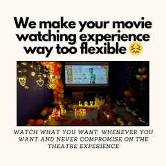 Your movie night, your way. This romantic setup shows how you can enjoy a film on the big screen surrounded by personalized decor, giving you a theatre experience that's completely flexible and private.