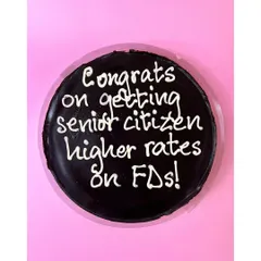 Who needs high interest rates when you can have a delicious cake? A funny custom cake to celebrate a milestone birthday and the financial perks that come with it.