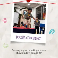 Nothing boosts confidence like that "I can do it!" moment. Scoring a goal, balancing on a beam, or nailing a new move shows kids their own capabilities and encourages them to try new things.