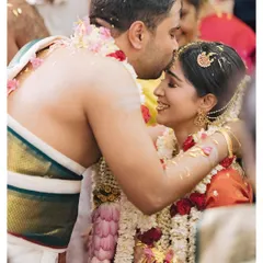 Amidst the sacred traditions of a South Indian wedding, I found this moment of pure tenderness. My approach is to be an unobtrusive observer, capturing the sanctity and deep emotional currents of the ceremony as they naturally unfold.