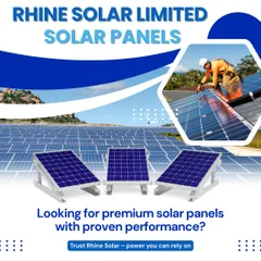 This poster shows our premium solar panels and our expert installation services. I am committed to providing power you can rely on, whether for a small home or a large industrial project.