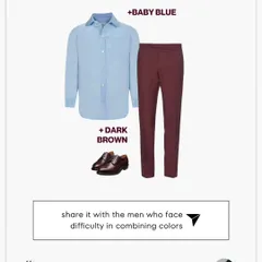 Are you a guy who always pairs his wine or maroon trousers with a white shirt? Let me show you ten other colors you can pair them with. This series of images provides easy-to-save outfit ideas, from casual looks with denim to smart combinations with cinnamon brown.