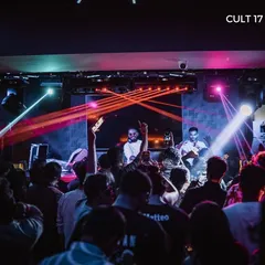 The energy of a packed club night, with lights cutting through the crowd. My goal is to create a completely immersive audio-visual experience on the dance floor.