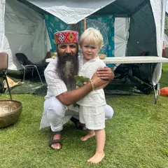 Sharing a moment with a young soul after a session. Yoga and its healing energies are for everyone, regardless of age. The innocence and openness of children is something we can all learn from.