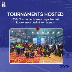 With over 250 tournaments hosted at our badminton arenas, we have the experience to make your corporate or private event a massive success. This picture shows a packed house, a testament to the community and excitement we build.