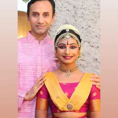 Another cherished photo with my student Gowri Manohari. Seeing a student blossom on stage is the greatest reward for a teacher.