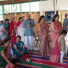 A glimpse of the Rudraabhishekham ceremony performed at our center. These sacred rituals bring our community together, creating a space for devotion, gratitude, and shared spiritual energy.