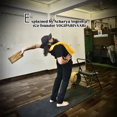 Acharya Yogesh Ji demonstrates how a simple yoga block can be used to modify a backbend. This technique helps maintain alignment and provides support, making the practice accessible for all levels.