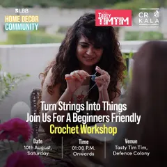 Ready to turn strings into things? This poster for a beginner-friendly workshop I hosted with LBB is a great example of the fun, accessible sessions I run. You'll always find me in cozy cafes and creative spaces across Delhi NCR.