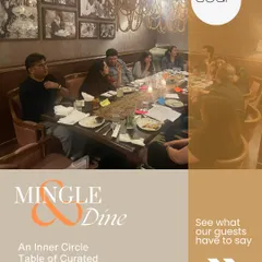 Another table from a 'Mingle & Dine' event. I ensure every guest feels comfortable and included, creating a space that feels more like a dinner with friends than a formal singles event.