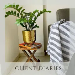 It's always a joy to receive photos from customers. Here, my hammered gold planter is styled beautifully on a small wooden stool, creating a simple yet elegant green corner.