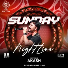 End your weekend on a high note. Akash is here every Sunday for a live music session filled with soulful melodies.