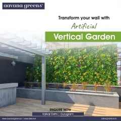 An artificial vertical garden can transform any wall. On this rooftop, I installed a lush green wall that acts as a natural backdrop for the bar and seating area, bringing life and color to the space with no watering required.