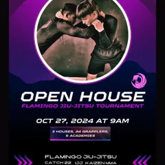 We love competing. Here's a poster for the Flamingo Jiu-Jitsu tournament where our grapplers went head-to-head with other top clubs in Karnataka.