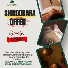 Take advantage of our special offer to experience the incredible benefits of Shirodhara. It's the perfect way to reset your mind, reduce stress, and improve your sleep quality at an accessible price.