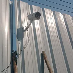 The final installation of the 4G outdoor bullet camera. Its antennas ensure a strong cellular connection for remote viewing, and the sturdy mount keeps it secure against the elements.