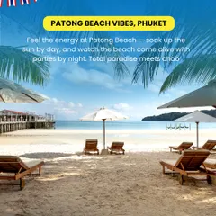 The energy of Patong Beach in Phuket is unmatched. You can soak up the sun by day and watch the beach come alive with parties by night.