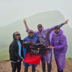 RCB fans unite on the mountain top! The "Ee Sala Cup Namde" chants are louder from 1500 meters up.