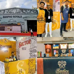 We were a key participant at the Brews & Spirits Expo, India's largest alcobev trade fair. Our team managed multiple brand stalls for partners like Radico and Sector Gin, engaging with industry professionals and showcasing new products.