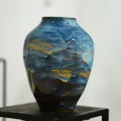 This beautiful blue vase was repaired using the Japanese art of Kintsugi, which celebrates imperfections by highlighting them with gold. It’s a reminder that there is beauty in every part of the journey, even the breaks.