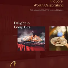 Flavors worth celebrating. From sizzling starters to indulgent desserts, we ensure there is a delightful bite for every moment of your special day.